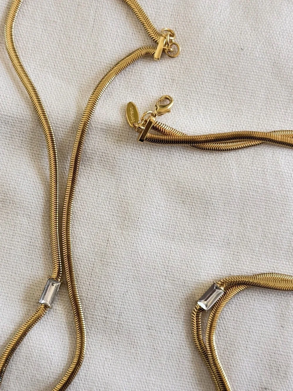 LIKE NEW. BONHEUR JEWELRY Delphine Gold Snake Chain Necklace